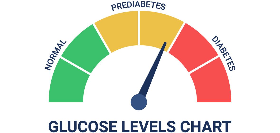 Glucose Level Chart showing prediabetes