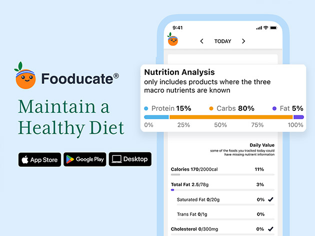 Fooducate Pro Meal-Tracking App: Lifetime Subscription